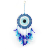 Svajonių gaudyklė Mėlyna plunksna vėjo varpelis Rankų darbo mergaičių kambarys Miegamasis Pakabinamas pakabukas Papuošalai Gimtadienio dovana Namų dekoravimas