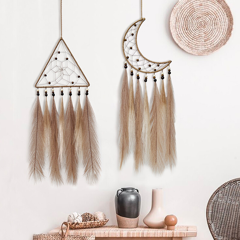 Apărător de vise Ornamente pentru agățat pentru dormitor Decoratiuni pentru sufragerie, clopoței de vânt țesute manual, pandantiv de perete, Cadouri de petrecere de vacanță