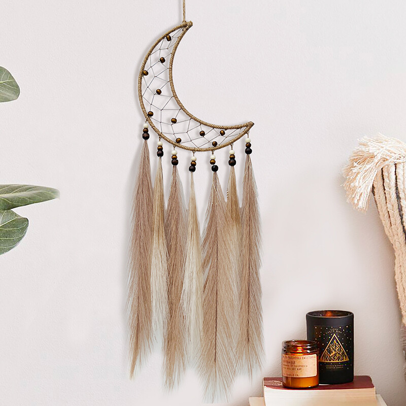 Apărător de vise Ornamente pentru agățat pentru dormitor Decoratiuni pentru sufragerie, clopoței de vânt țesute manual, pandantiv de perete, Cadouri de petrecere de vacanță