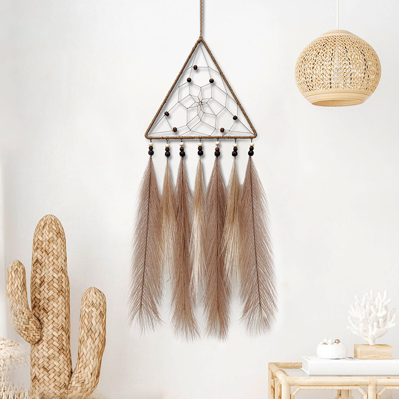 Apărător de vise Ornamente pentru agățat pentru dormitor Decoratiuni pentru sufragerie, clopoței de vânt țesute manual, pandantiv de perete, Cadouri de petrecere de vacanță