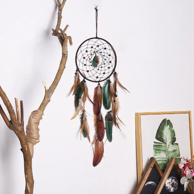 Nagy méretű álomfogók zöld geometrikus natív boho álomfogók hálószobához nappali fali dekorációhoz, karácsonyi ajándék fiúknak