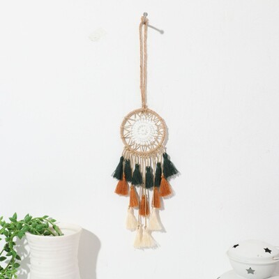 Μίνι Dream Catcher Macrame Διακοσμητικό Αυτοκινήτου Τοίχου Boho Διακόσμηση σπιτιού Μικρό Dreamcatcher Κρεμαστό τοίχο σκανδιναβικό στολίδι Μασκότ Δώρο