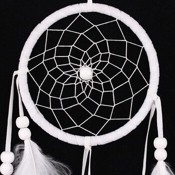 55cm Χειροποίητο Feather Dream Catcher Snow Διακόσμηση σπιτιού Ρετρό κυκλικά φτερά Dreamcatcher Κρεμαστό τοίχου Διακόσμηση για αυτοκίνητο