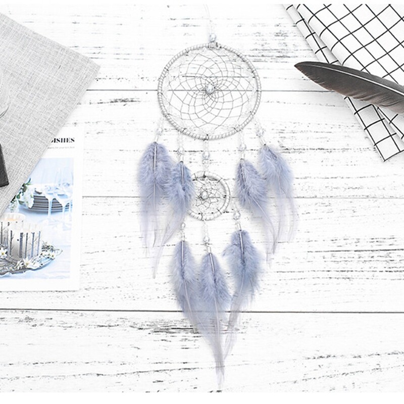 Dream Catcher - Agățat pe perete tradițional cu pene, lucrat manual, decorațiuni pentru casă, ornamente, artizanat, cadouri de Ziua Îndrăgostiților pentru prieteni