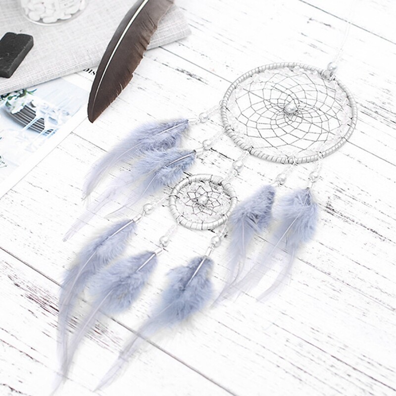 Dream Catcher - Agățat pe perete tradițional cu pene, lucrat manual, decorațiuni pentru casă, ornamente, artizanat, cadouri de Ziua Îndrăgostiților pentru prieteni