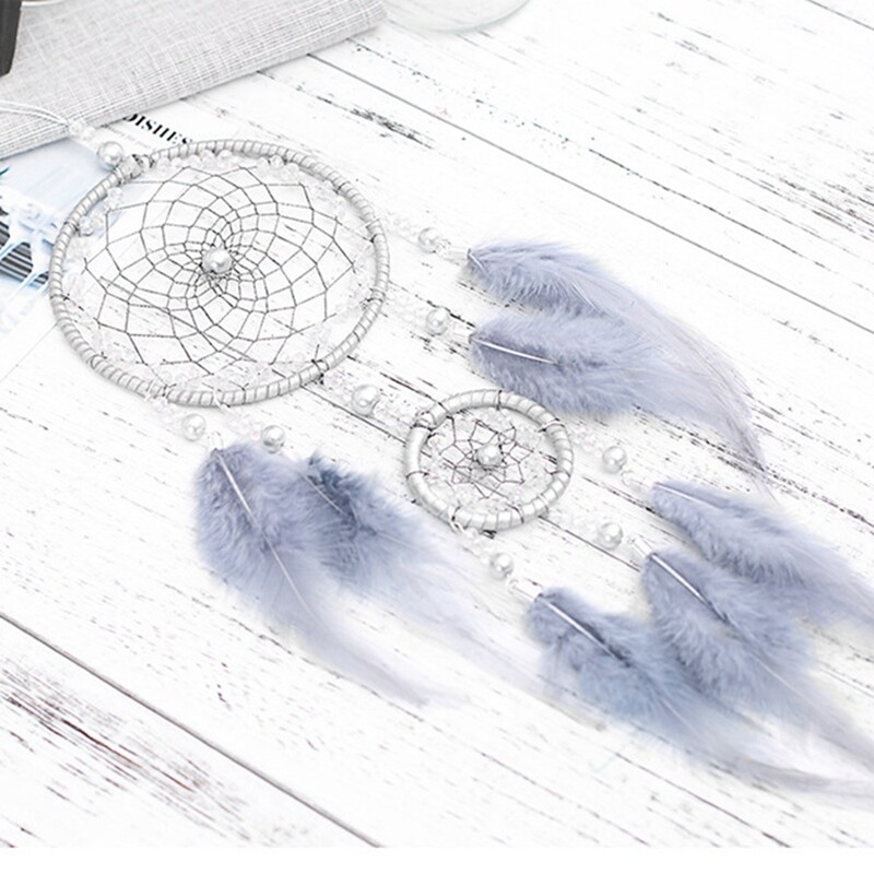 Dream Catcher - Agățat pe perete tradițional cu pene, lucrat manual, decorațiuni pentru casă, ornamente, artizanat, cadouri de Ziua Îndrăgostiților pentru prieteni