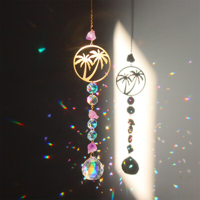 Curcubeu Cristal Înger Chakra Soare Catchers Car Charm Pandantiv Perete Fereastră Ușă Clopote eoliene Ornamente agățate Room Decor Home