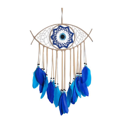Evil Eye Dream Catcher szélcsengő Kézzel készített falra akasztható medál Dísz kézműves függő hálószoba lakberendezés atrapasueños