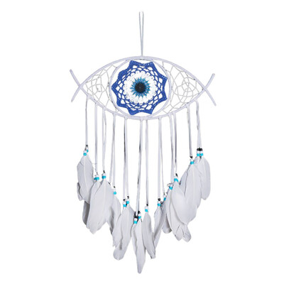 Evil Eye Dream Catcher szélcsengő Kézzel készített falra akasztható medál Dísz kézműves függő hálószoba lakberendezés atrapasueños