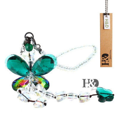 H&D autós bűbájok hátsó tükör tartozékai, kristály függőprizmák Fengshui napfogó szivárvány medálok kristálydíszek