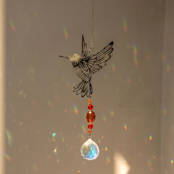 Crystal Sun Catcher Prisms Висящи Rainbow Chaser Window Wind Chime Дървото на живота Декорация на дома Автомобил Art Висящ висулка