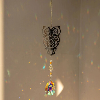 Crystal Sun Catcher Prisms Висящи Rainbow Chaser Window Wind Chime Дървото на живота Декорация на дома Автомобил Art Висящ висулка