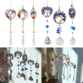 Kristály napfogók Kristály szélharangok Élet fája Fényfogók Függöny szélharangok Függő otthoni kerti dekoráció kültéri