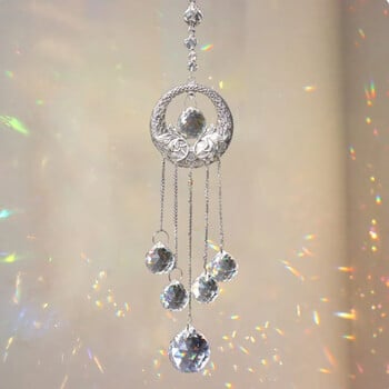 Suncatcher Crystal Wind Chime Висяща висулка Window Catcher Бижута Vintage Rainbow Prism Colorful Drop Ornament