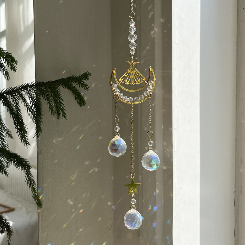 Cristale Suncatcher Fluture Sun Catchers Candelabru de cristal colorat Pendant suspendat copac fereastră Prismă Orname