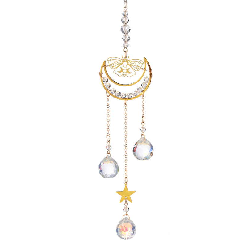 Cristale Suncatcher Fluture Sun Catchers Candelabru de cristal colorat Pendant suspendat copac fereastră Prismă Orname