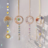 Kristály napfogók szélcsengő függő medál kültéri ablak függő dekoráció szivárvány fénybefogó ékszer lakberendezés