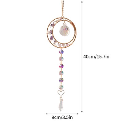 Kristály napfogók szélcsengő függő medál kültéri ablak függő dekoráció szivárvány fénybefogó ékszer lakberendezés