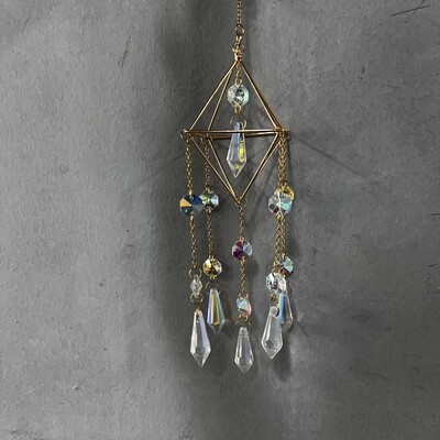 Zidni viseći hvatač sunca Evil Eye Wind Chime Prizma hvatač sunca Rainbow Maker Hvatač svjetla Vrtna dekoracija Vanjski dekor Poklon