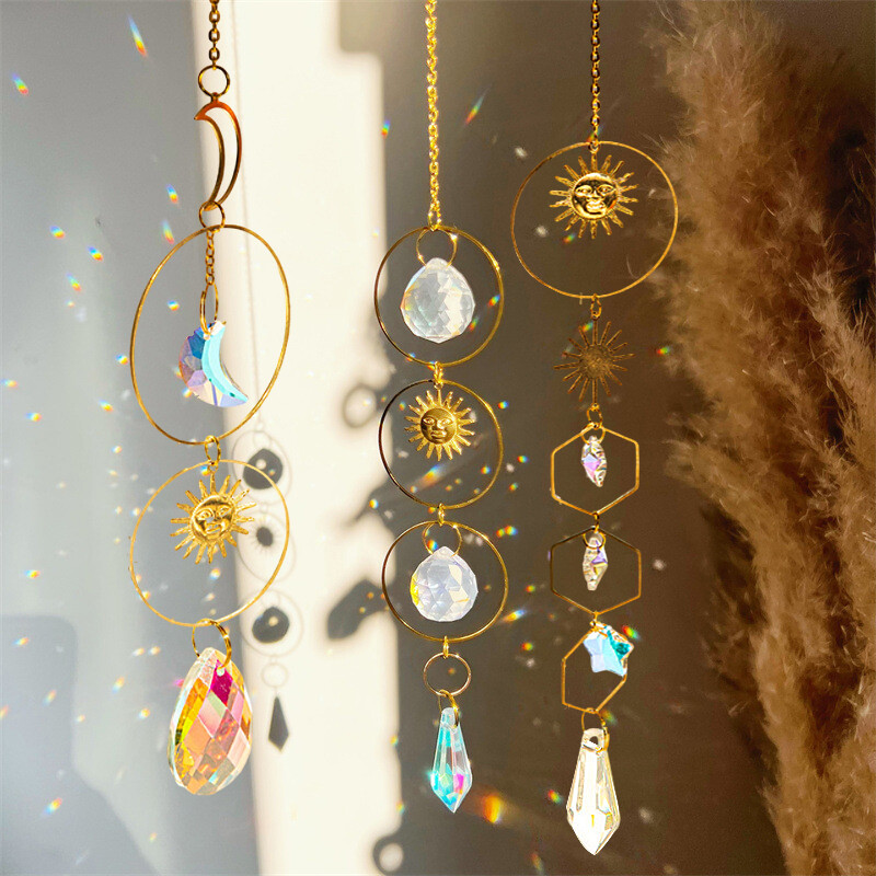Kristalni hvatač sunca Rainbow Prism privjesak Svjetlo koje hvata Viseće zvono vjetra Prozor Vjenčani vrt Lovci sunca Dekoracija doma