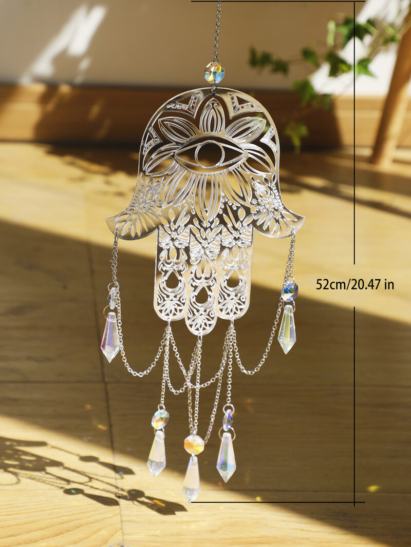 Evil Eye Garden Crystal Sun Catcher Agățat gotic Home Decor Suncatchers Prismă Fereastră de interior Decorare pentru casă Cadou Ornamente pentru mașini