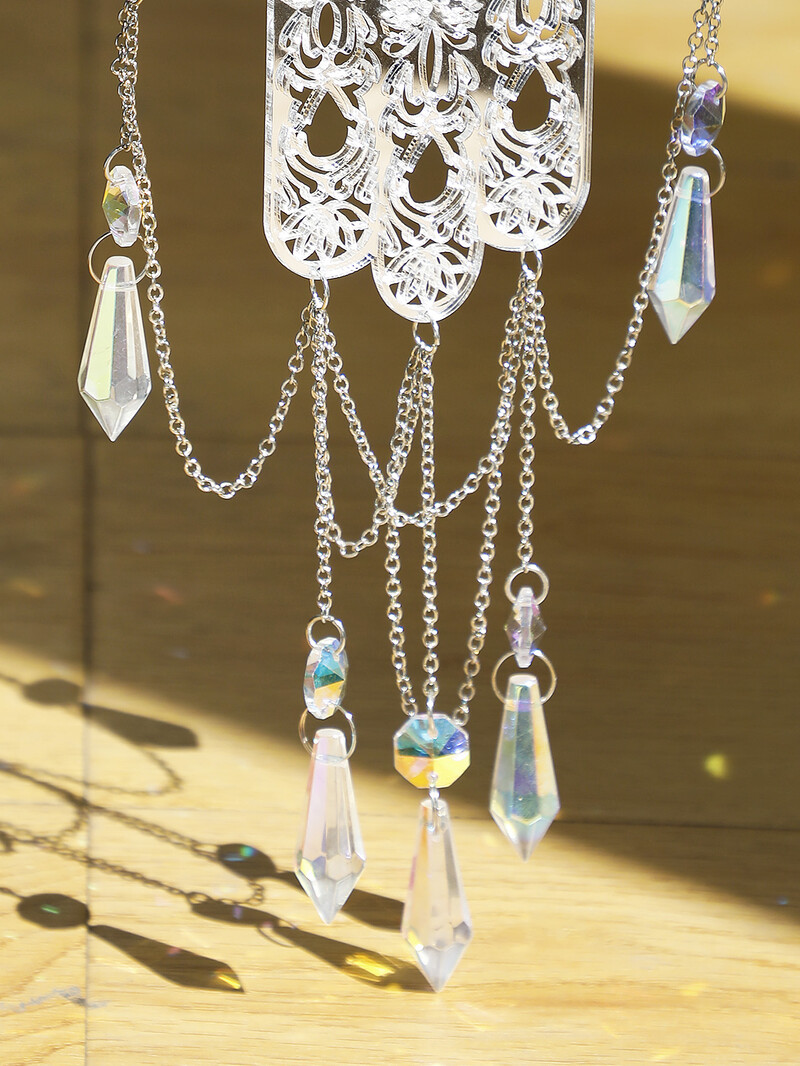 Evil Eye Garden Crystal Sun Catcher Agățat gotic Home Decor Suncatchers Prismă Fereastră de interior Decorare pentru casă Cadou Ornamente pentru mașini