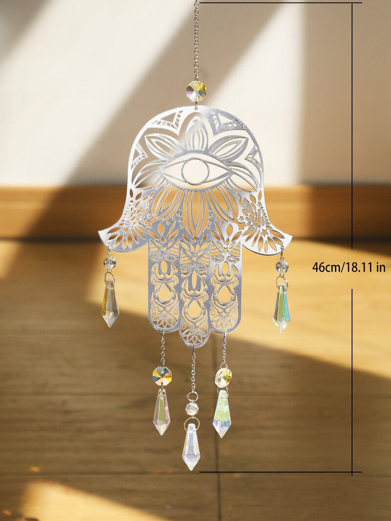 Evil Eye Garden Crystal Sun Catcher Agățat gotic Home Decor Suncatchers Prismă Fereastră de interior Decorare pentru casă Cadou Ornamente pentru mașini