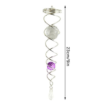 Sun Catcher Wind Spinner Διακοσμητικό Spiral Spiral Wind Spinner Looking Ball Spiral Tail Wind Spinner Stabilizer Κρεμαστά κρύσταλλα