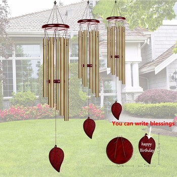 Money Tree 6 Tubes Wind Chimes Bell Good Luck Διακοσμήσεις Κρεμαστό Κουδούνι σπιτιού Σπίτι Κήποι Αυλές Διακοσμητικά Lucky Wind Chime