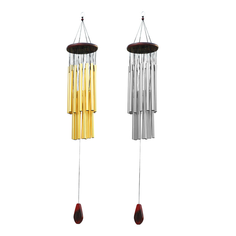 Liels 27 caurules vējzvans kapela zvani vēja sienas piekaramie ornamenti zvani āra pagalms balkons dārzs mājas dekors vējzvans