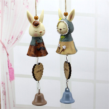 Easter Bunny Wind Chime Εσωτερικά Κρεμαστά Wind Bells Διακοσμητικό μενταγιόν χειροτεχνίας για κήπο Μπαλκόνι Εξωτερική αυλή Παράθυρο