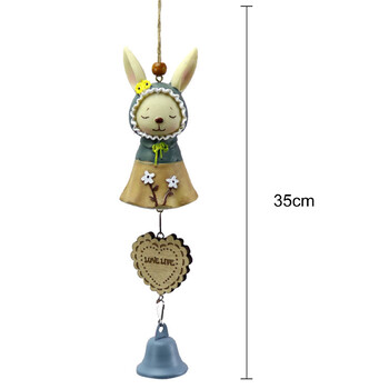 Easter Bunny Wind Chime Εσωτερικά Κρεμαστά Wind Bells Διακοσμητικό μενταγιόν χειροτεχνίας για κήπο Μπαλκόνι Εξωτερική αυλή Παράθυρο