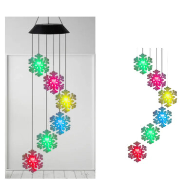 LED napelemes szélcsengő lámpa Kerti csillagok Hold szélcsengő lámpa Színes vízálló függő napelemes lámpa a kerti udvar lakberendezéséhez