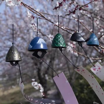 Ιαπωνικά Wind Chimes Χυτοσίδηρο Feng Shui Wind Bells Καλή τύχη κρεμασμένο μενταγιόν Εσωτερικός εξωτερικός ναός Διακόσμηση κήπου σπιτιού