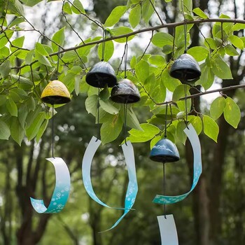 Ιαπωνικά Wind Chimes Χυτοσίδηρο Feng Shui Wind Bells Καλή τύχη κρεμασμένο μενταγιόν Εσωτερικός εξωτερικός ναός Διακόσμηση κήπου σπιτιού