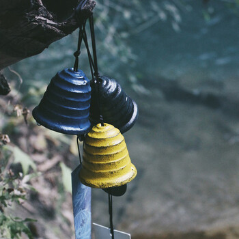 Ιαπωνικά Wind Chimes Χυτοσίδηρο Feng Shui Wind Bells Καλή τύχη κρεμασμένο μενταγιόν Εσωτερικός εξωτερικός ναός Διακόσμηση κήπου σπιτιού