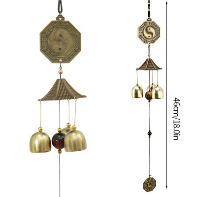 Japán szélcsengő öntöttvas Feng Shui szélharangok Sok szerencsét Függő medál beltéri kültéri templom otthoni kert dekoráció