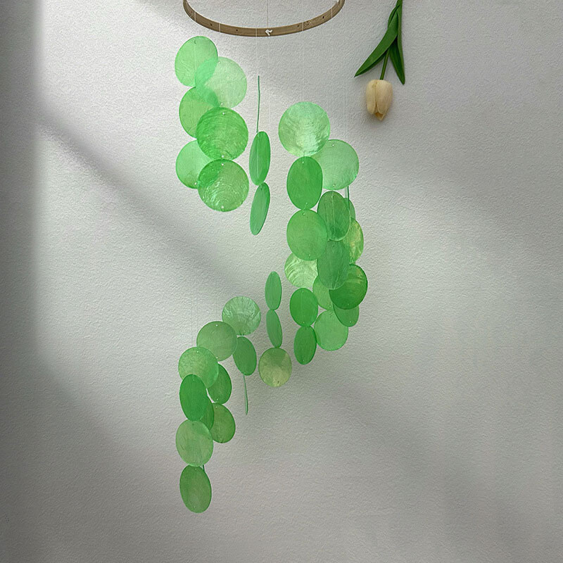 Jauns Natural Shell vēja zvana piekarināmais kulons guļamistabām Logi Balkoni Dārzi Apdare Bērnu Bērnudārzs