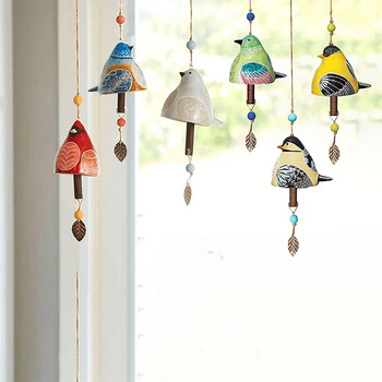 Bird Wind Chime κρεμαστό κόσμημα από ρητίνη Craft Decor για Εξωτερικό Κήπο Αυλή Προμήθειες διακόσμησης σπιτιού