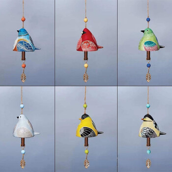 1PC Bird Song Bell Κρεμαστό Bird Wind Chime Resin Craft Κρεμαστό Κουδούνι εξωτερικού χώρου πουλιών Ανεμοστρόβιλος για αυλή κήπου Διακόσμηση σπιτιού