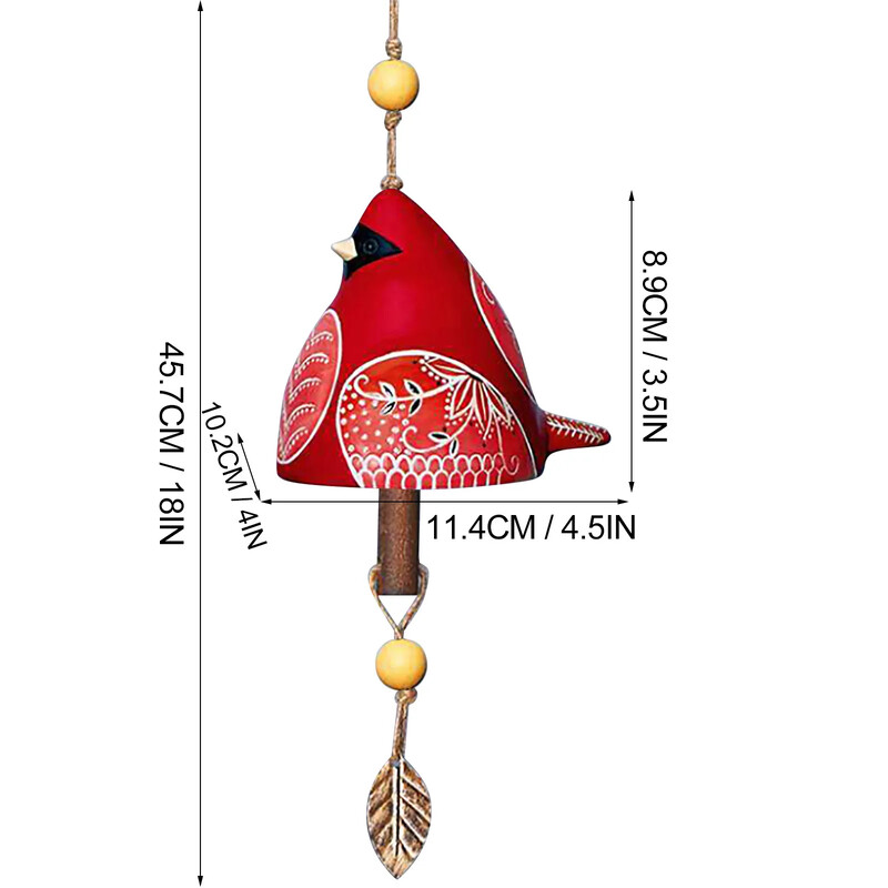 1 gab. Putnu dziesmu zvans piekarināms putnu vēja zvana sveķu piekariņš āra putnu zvana vēja zvanam dārza pagalma mājas dekorēšanai