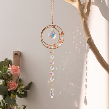 Sun Catcher μενταγιόν Πολύχρωμα Life Tree Wind Chimes DIY Car Hanging Rainbow Maker Σπίτι Κήπος Αισθητική διακόσμηση από κρύσταλλο