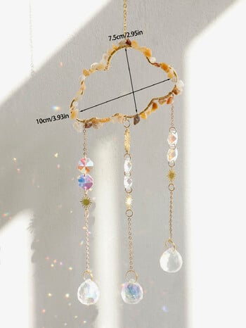 Cloud Suncatcher Wall Hanging Crystal Wind Chime Rainbow Maker Light Catcher Αξεσουάρ αυτοκινήτου Χριστουγεννιάτικη διακόσμηση σπιτιού Sun Catcher