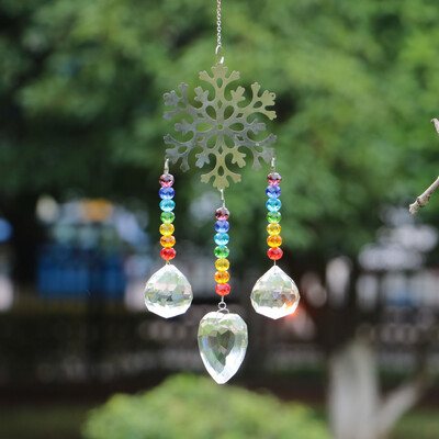 1 DB kristály napfogó csakra színek golyók prizma ablak függő medál szivárvány napfogók karácsonyi lakberendezés