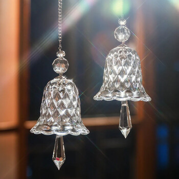 Crystal Wind Chimes Γυάλινο Κουδούνι Κρεμαστό Ηλιοβασίλεμα Χριστουγεννιάτικη διακόσμηση Δώρο γενεθλίων Κρυστάλλινα κουδούνια για αναμνηστικό γάμου