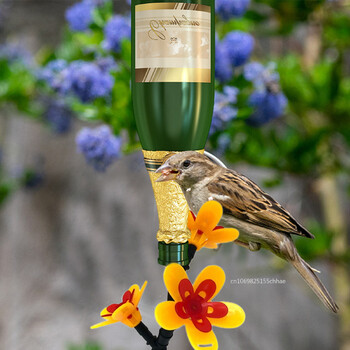 Νέα Κιτ ποτών Hummingbird Τροφοδότης σε σχήμα λουλουδιών Εξωτερική κρεμαστή τροφοδοσία πουλιών Εύκολος καθαρισμός από μυρμήγκια Διακόσμηση κήπου αυλής