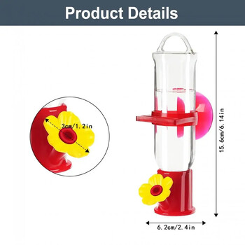 2 бр. Градинска поилка за колибри Висяща външна хранилка за птици Поилка против мравки Непропусклива Лесна за почистване Външна градинска декорация