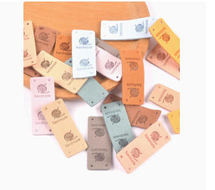 Spalvingas rankų darbo verpalų rutulio raštas Rankų darbo audinys Etiketės Audiniai Lipdukai Drabužiai „Pasidaryk pats“ etiketės vardinė lentelė 20 vnt / pakuotė
