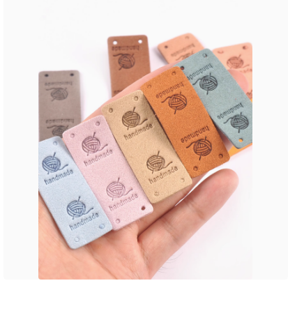 Spalvingas rankų darbo verpalų rutulio raštas Rankų darbo audinys Etiketės Audiniai Lipdukai Drabužiai „Pasidaryk pats“ etiketės vardinė lentelė 20 vnt / pakuotė