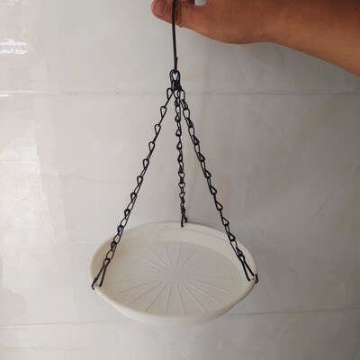 Piekarināms putnu barotavas āra vannas paliktnis Putnu ūdens dzērājs āra barotava Dārza pagalma apdare Plastmasas putnu barotava Mājdzīvnieku piederumi